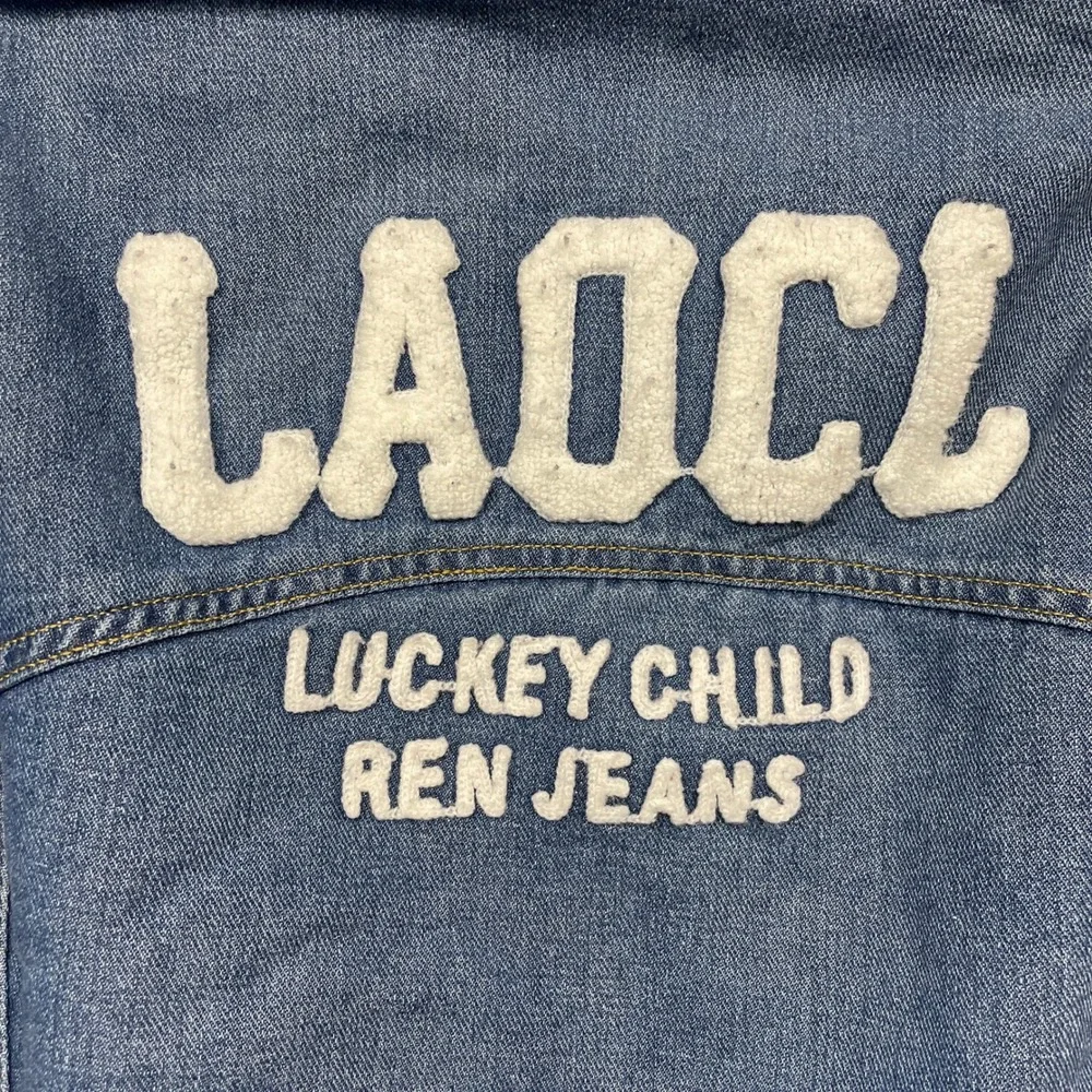 Topman Denim Jacket Boys 150 Blue Sherpa Lined LAOCL Luckey Child Ren Jeans